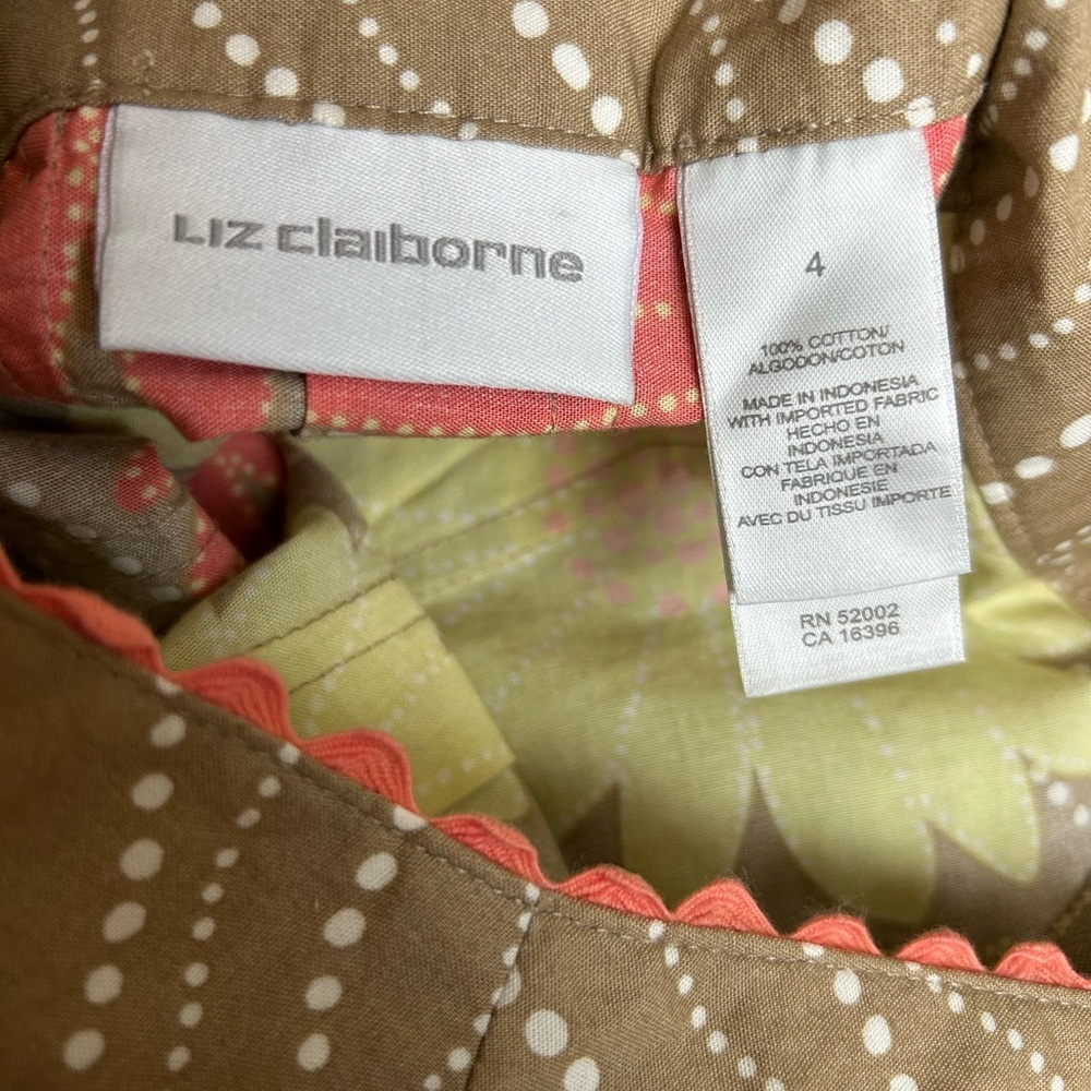5/$25 Liz Claiborne women’s floral knee length A-line skirt size 4 - Picture 3 of 6